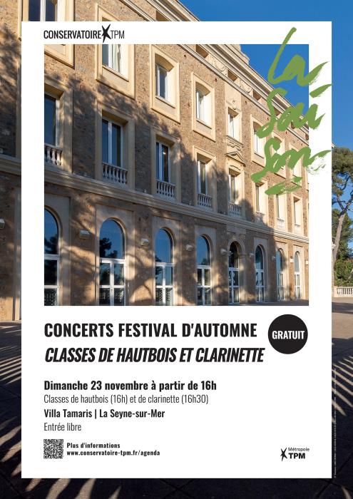 Affiche concert classes de hautbois et clarinette Affiche concert classes de hautbois et clarinette