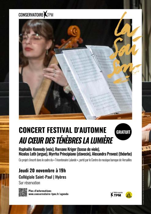 Affiche concert Au cœur des ténèbres la lumières Affiche concert Au cœur des ténèbres la lumières